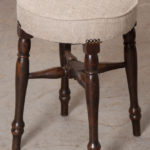 19th Century English Upholstered Mahogany Stool