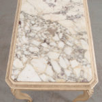 French 19th Century Louis XV Painted Marble Top Table
