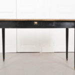 French 19th Century Ebonized Desk with Leather Top