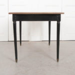 French 19th Century Ebonized Desk with Leather Top