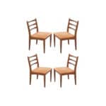 Set of Four Danish Modern Maple Side Chairs