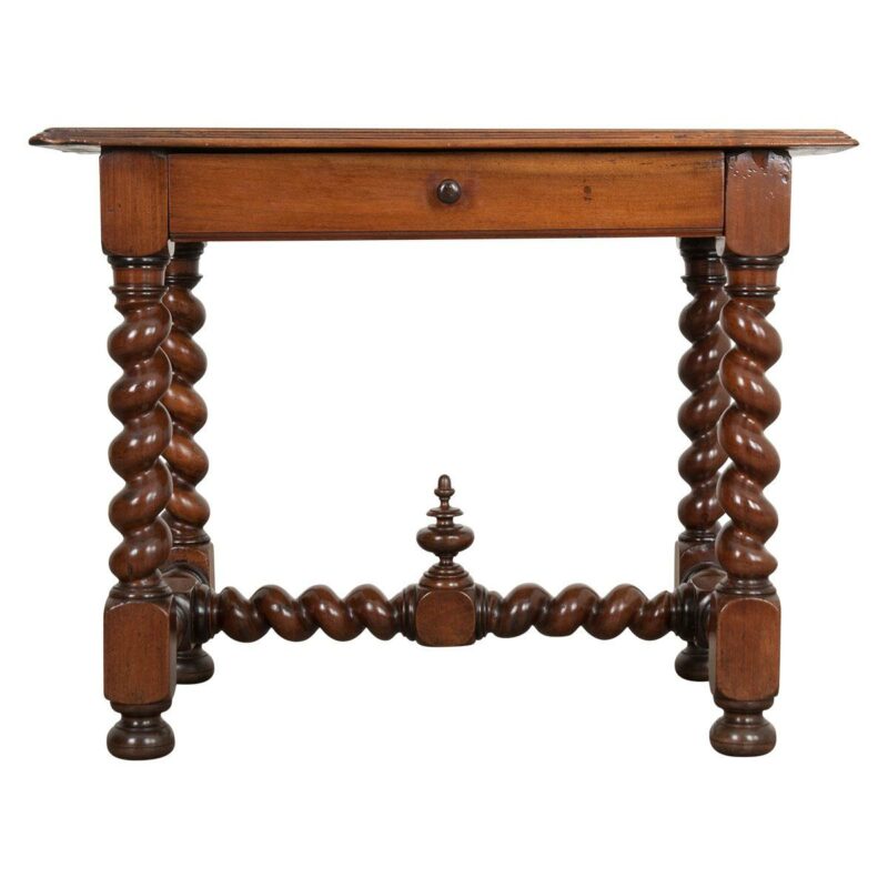 antique french walnut desk barleytwist
