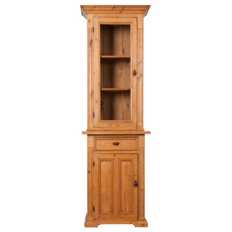 antique pine bookcase cabinet