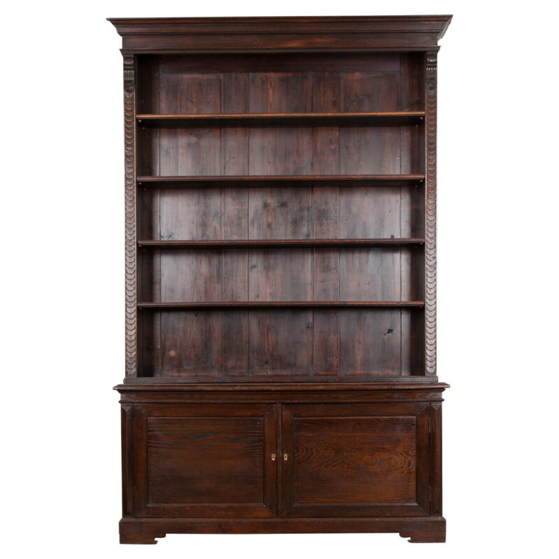 dutch oak bookcase antique storage
