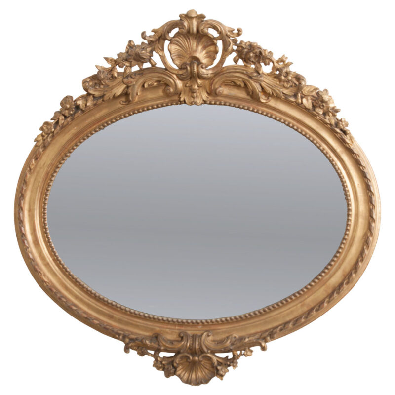 louisxvi giltwood antique 19thcentury mirror