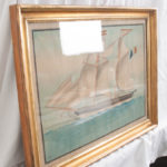 french-antique-painting-scooner-clipper-giltwoodframe