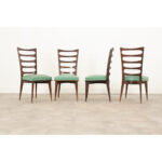 Set of Four of Vintage Gaston Poisson Dining Chairs