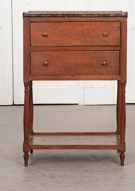 French 19th Century Oak Bedside Table