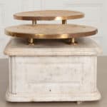 French 19th Century Marble and Brass Culinary Scale