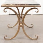 French Vintage Marble and Brass Coffee | Cocktail Table