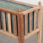French Vintage Oak and Zinc Plant Stand