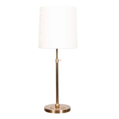 Adjustable Hand-Rubbed Brass Table Lamp