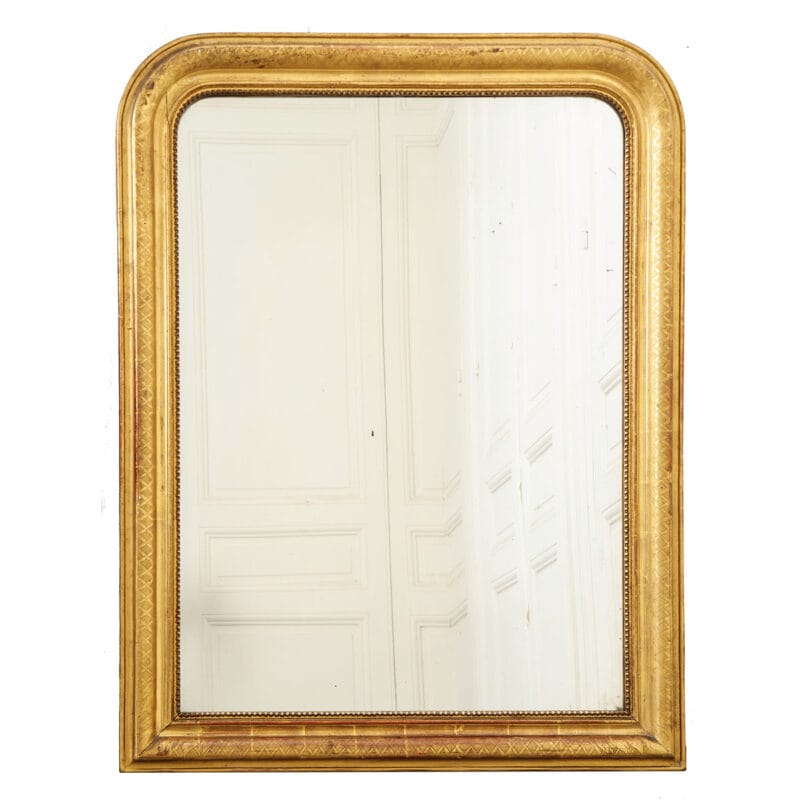 French 19th Century Gold Giltwood Louis Philippe Style Mirror