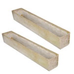 Pair of Swiss 20th Century Rectilinear Stone Planters by Willy Guhl