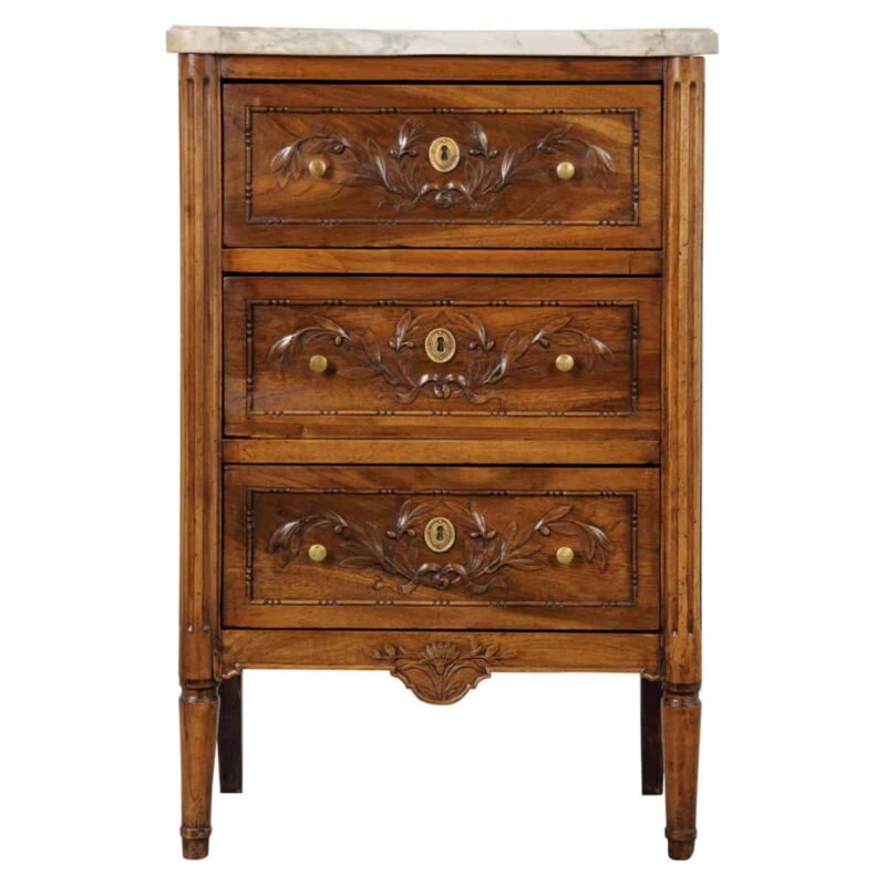 French 18th Century Hand Carved Chest of Drawers