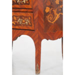 antique inlay bookmatched commode
