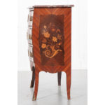 antique inlay bookmatched commode