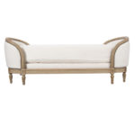 french painted daybed whiteupholstery
