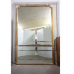 massive antique mirror original glass gold gilt