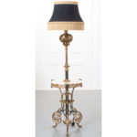 parlorlamp antique oilburning brass