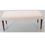antique pair upholstered benches