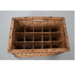 rattan whicker storage basket antique