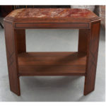 french artdeco oak marble table