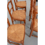 french rushseat dining chairs