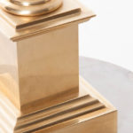 Rubbed Brass Column-Form Table Lamp