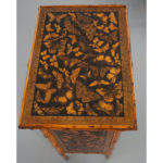 english bamboo antique decoupage cabinet