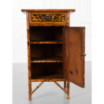 english bamboo antique decoupage cabinet