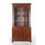 french louis philippe mahogany antique bookcase bibliotheque
