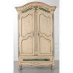 French provincial painted armoire antique