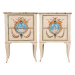 Italian painted chest commodes fauxmarble