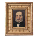 19th Century Framed French Oil Portrait