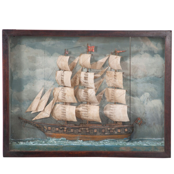 ship diorama antique