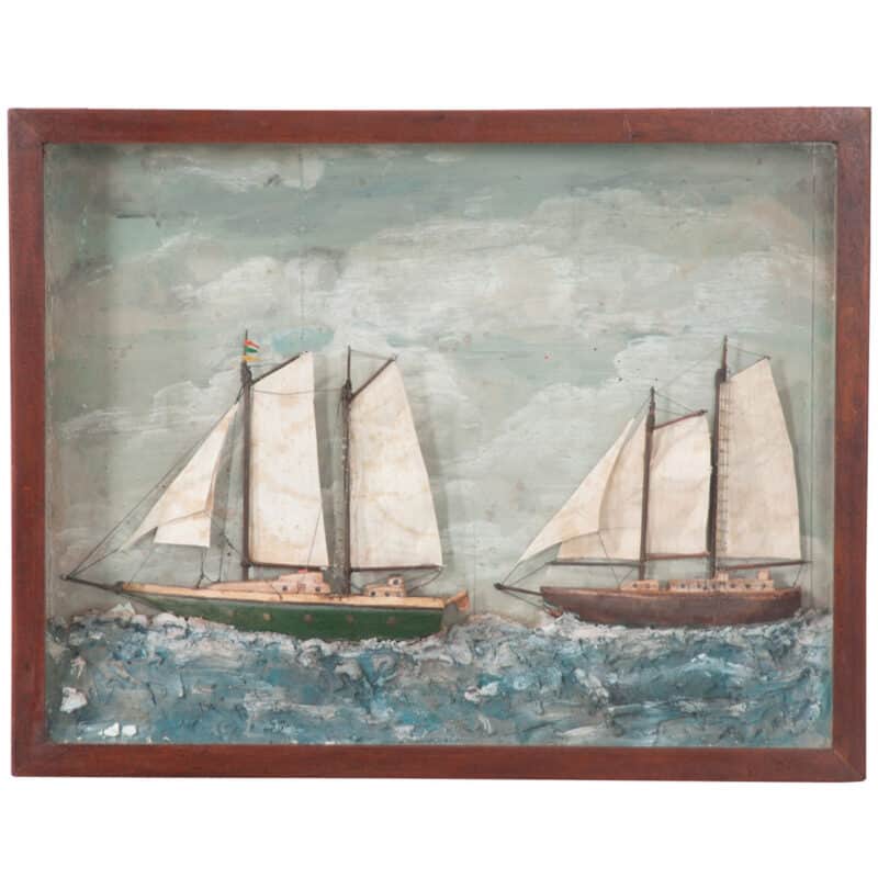 ships diorma nautical antiques