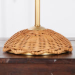 Brass & Rattan Table Lamp