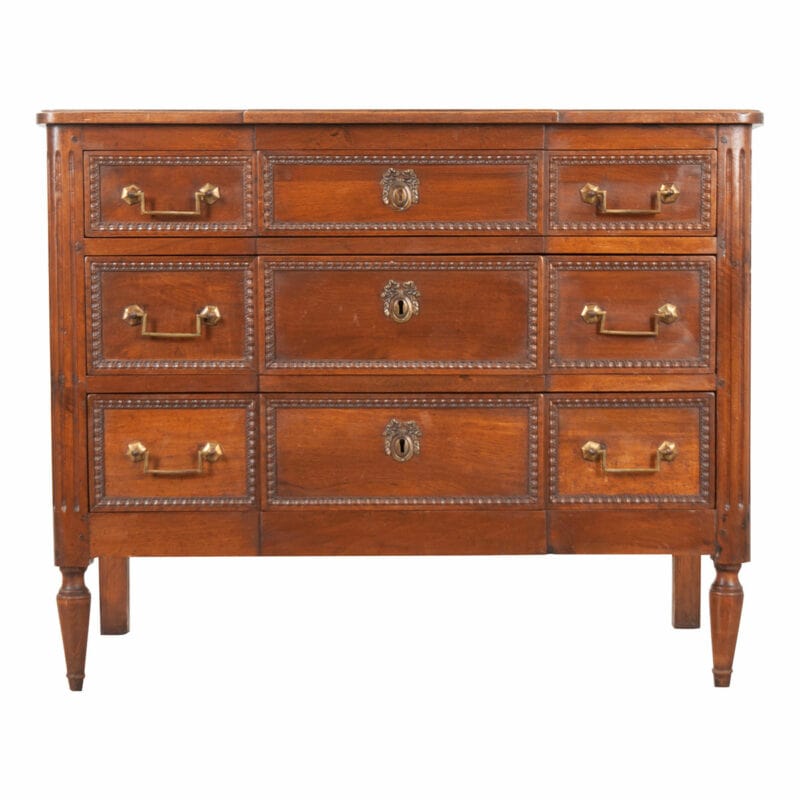 French 19th Century Walnut Louis XVI-Style Commode
