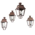 four vintage lanterns
