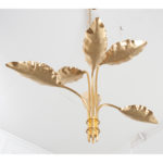 Pierced Leaf Chandelier in Burnished Brass
