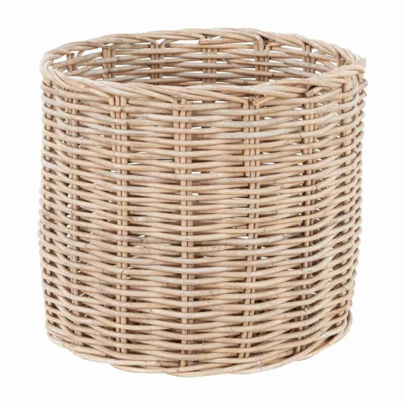 Vintage English Small Round Wicker Basket