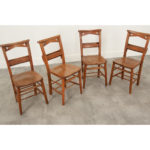 Set of 4 English 19th Century Church Chairs