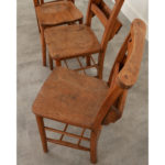 Set of 4 English 19th Century Church Chairs