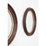 English Pair of Refined Oak & Gilt Mirrors