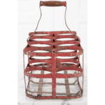 French 19th Century Painted Bottle Carrier