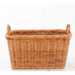 Vintage English Rectangular Wicker Basket