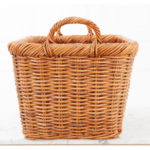 Vintage English Rectangular Wicker Basket