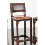 English 19th Century Oak & Leather Pub Chairs