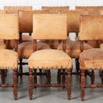 Set of 12 Leather Dining Chairs